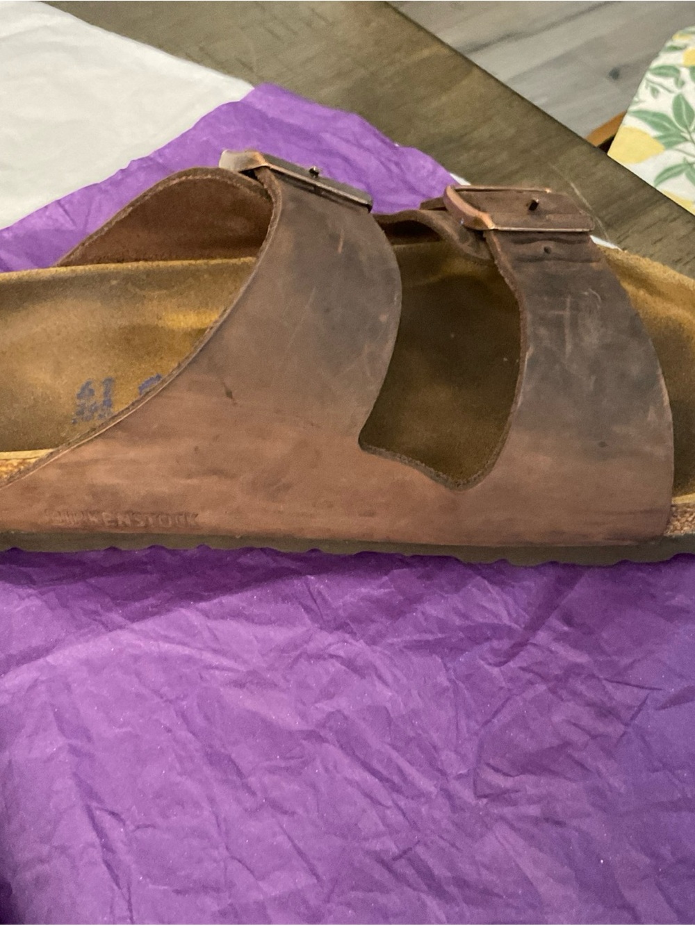 BIRKENSTOCK Arizona Soft Footbed Oiled Leather Habana Brown EUR 41 US W 10 M 8 - Picture 6 of 13